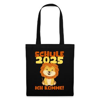 Schulkind 2025 Junge Mädchen Einschulung 2025 Deko - Stoffbeutel - Schwarz - Vorne