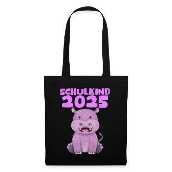 School Child 2025 Young Girls School Enrollment 2025 Decoration - Tote Bag - black - Front