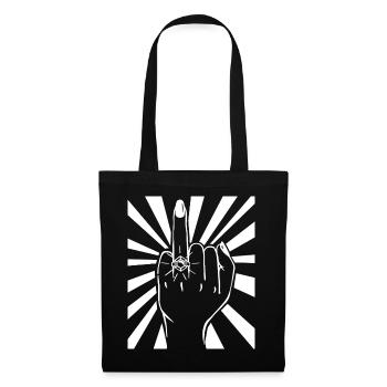 Majeur Annulaire Juste Marié Femme Humour - Sac en tissu - noir - Devant