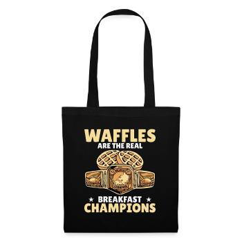 Waffles Are The Real Breakfast Champions - Tote Bag - black - Front