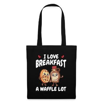 Breakfast Waffles - Waffle and Syrup Lovers - Tote Bag - black - Front
