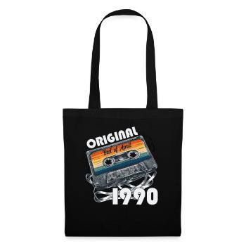35ème anniversaire cadeau mari cassette avril 1990 - Sac en tissu - noir - Devant