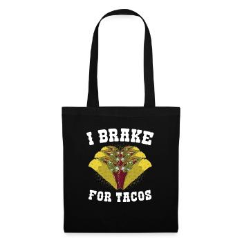 Tacos mexicains I Frein pour tacos - Sac en tissu - noir - Devant