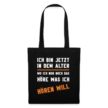 Was ich hören will - Stoffbeutel - Schwarz - Vorne