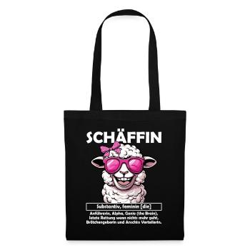 Schäffin | Beste Chefin | Teamleiterin - Stoffbeutel - Schwarz - Vorne