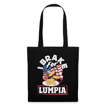 I Brake For Lumpia USA Flag Spring Rolls - Tote Bag - black - Front