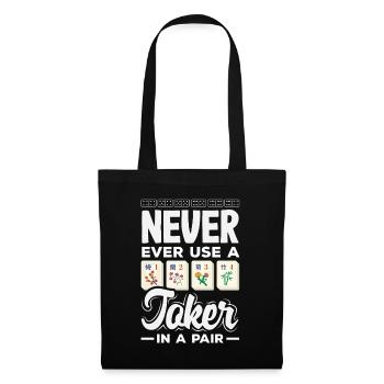 Drôle Mahjong Gamer Cadeau Ma Jiang - Sac en tissu - noir - Devant
