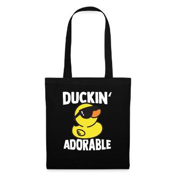 Duckin' Adorable Yellow Duck Rubber Duck Gift - Tote Bag - black - Front