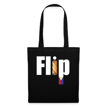 Spring Rolls Lumpia Flip Filipino Food - Tote Bag - black - Front