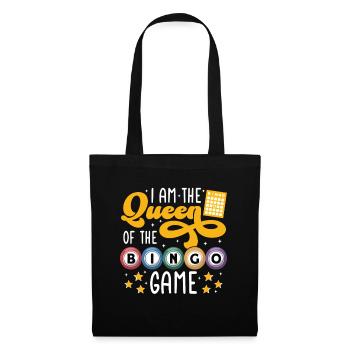 Bingo Queen Funny Bingo Party Design - Sac en tissu - noir - Devant