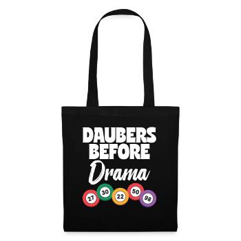 Daubers Before Drama Bingo Player Bingo Gift - Tote Bag - black - Front