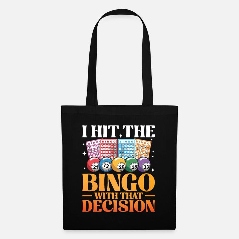 Bingo Spaß Geschenk Bingo Liebhaber - Stoffbeutel - Schwarz
