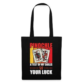 Cadeau de joueur de carte Pinochle drôle - Sac en tissu - noir - Devant