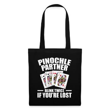 Pinochle Partner Playing Cards Card Player - Tote Bag - black - Front