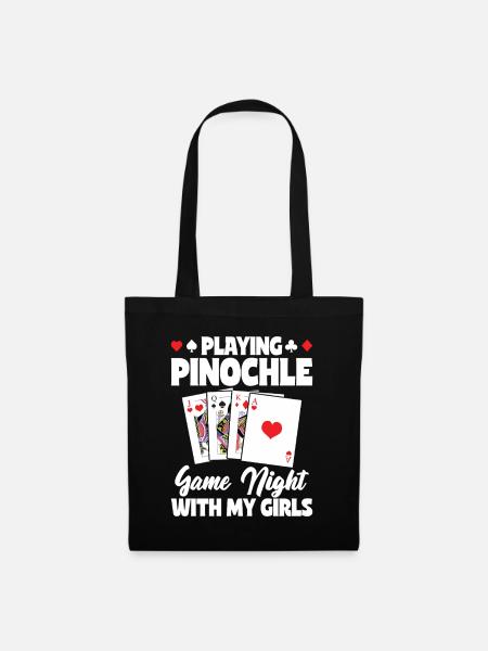 Playing Pinochle Game Night With My Girls - Stoffbeutel - Schwarz