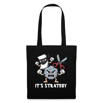 Scissors Stone Paper Kawaii - It's Strategy - Tote Bag - black - Front