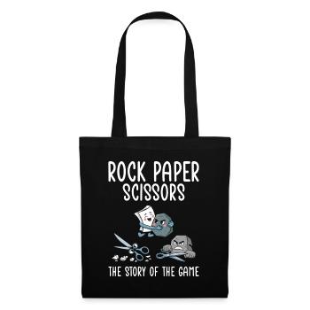 Rock, paper, scissors, the history of the game - Tote Bag - black - Front
