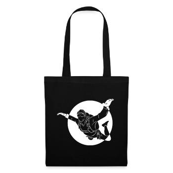 Silhouette Skydiving cadeau parachute vintage - Sac en tissu - noir - Devant