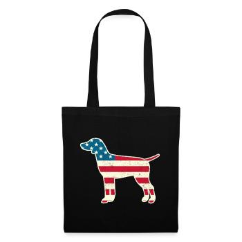 4th of July German Pointer American Flag Dog USA - Tote Bag - black - Front