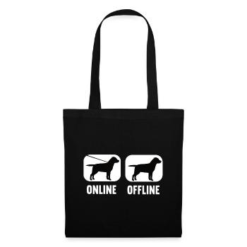 Online Offline Labrador Labradorbesitzer Labbi - Stoffbeutel - Schwarz - Vorne