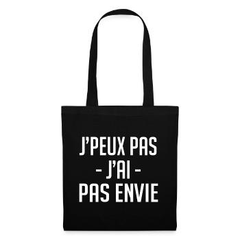 j'peux pas j'ai pas envie - Sac en tissu - noir - Devant