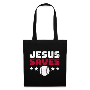 Jesus Baseball Humor Christian - Tote Bag - black - Front