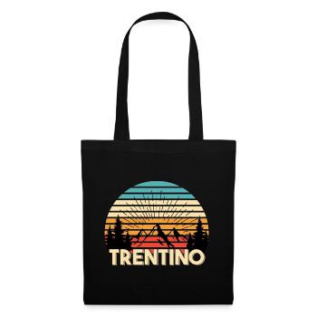 Trentin, montagnes, tyrol du sud, Alpes, marche à pied - Sac en tissu - noir - Devant
