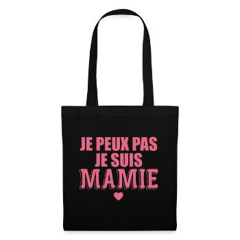 Je Peux Pas Je Suis Mamie Cadeau Mamie - Sac en tissu - noir - Devant