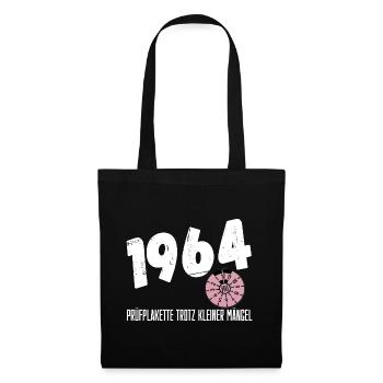 60. Geburtstag Lustige Geschenkidee1964 TÜV - Stoffbeutel - Schwarz - Vorne