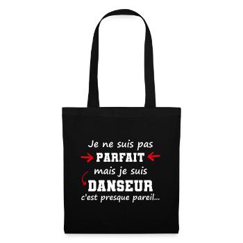 cadeau marrant danseur danse homme parfait - Sac en tissu - noir - Devant