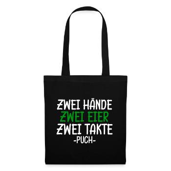 Zwei Takt Puch Mofa DDR Geburtstag Juni Ossi - Stoffbeutel - Schwarz - Vorne