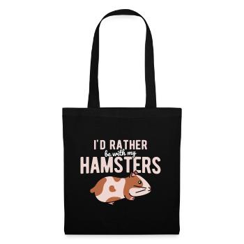 Nagetier Hamster - Stoffbeutel - Schwarz - Vorne