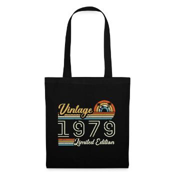 46. Geburtstag | Jahrgang 1979 Geschenk 1979 - Stoffbeutel - Schwarz - Vorne