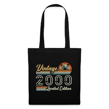Anniversaire 25 Ans | Millésime 2000 Cadeau 2000 - Sac en tissu - noir - Devant
