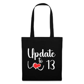 update to 13 - funny 13th birthday - Sac en tissu - noir - Devant