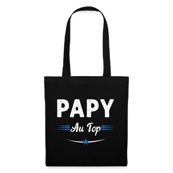 Papy au top Cadeau drôle de grand-père - Sac en tissu - noir - Devant