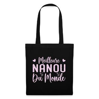 Nanou Geschenk Bestes Nanou der Welt - Stoffbeutel - Schwarz - Vorne
