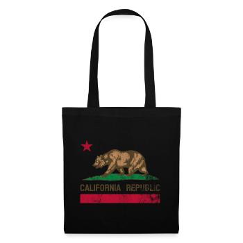 California Vintage Grunge - Stoffbeutel - Schwarz - Vorne