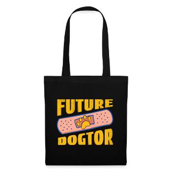 Vétérinaire Dogtor Amoureux des chiens Idée cadeau - Sac en tissu - noir - Devant