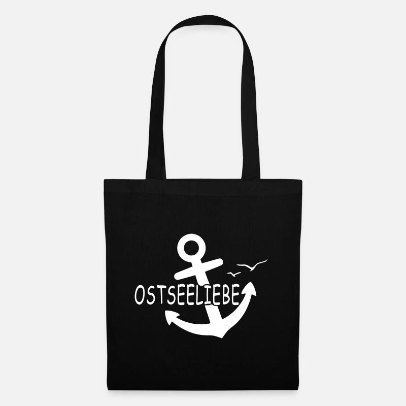 Ostseeliebe - der vergessene Anker - Stoffbeutel - Schwarz