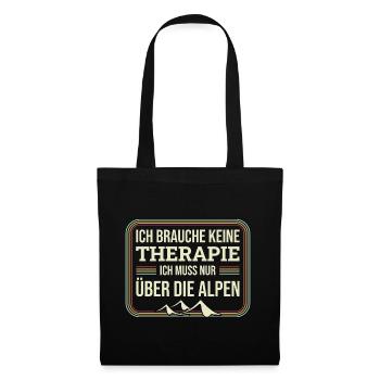 Brauche Keine Therapie Alpen Alpenüberquerung - Stoffbeutel - Schwarz - Vorne