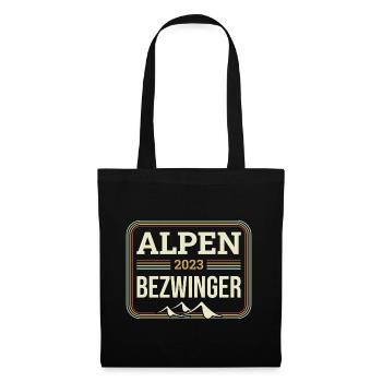 Alpenbezwinger 2023 Alpenüberquerung Finisher - Stoffbeutel - Schwarz - Vorne