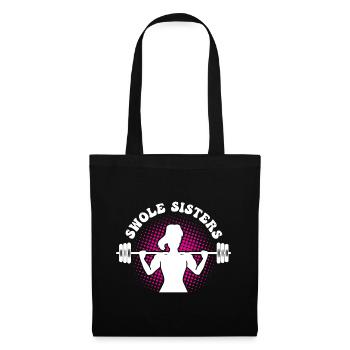 Swole Sisters Funny Couples Workout Swole Sisters - Sac en tissu - noir - Devant