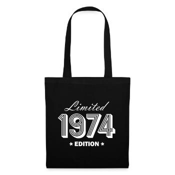 Limited 1974 Geburtsjahr Geburtstag Männer cool - Stoffbeutel - Schwarz - Vorne
