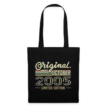 Born in October 2005 Retro Birthday October 2005 - Tote Bag - black - Front