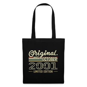 Born October 2001 Retro Birthday October 2001 - Tote Bag - black - Front
