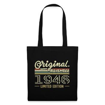 Novembre 1946 - Cadeau Anniversaire Novembre 1946 - Sac en tissu - noir - Devant