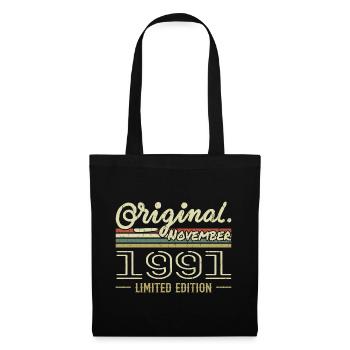 Novembre 1991 - Cadeau Anniversaire Novembre 1991 - Sac en tissu - noir - Devant