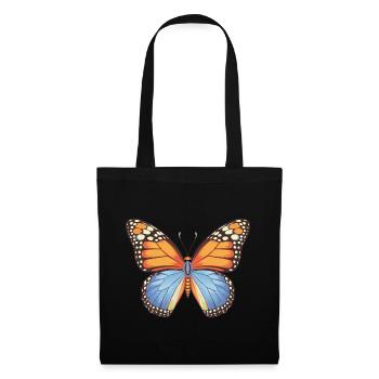 Schmetterling Monarchfalter Bunt Schmetterlinge - Stoffbeutel - Schwarz - Vorne