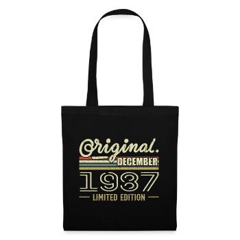 Décembre 1987 anniversaire Décembre 1987 Décembre - Sac en tissu - noir - Devant